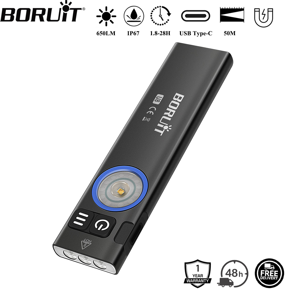 Outdoor Adventure Camp - BORUiT U8 650LM EDC светодиодный фонарик