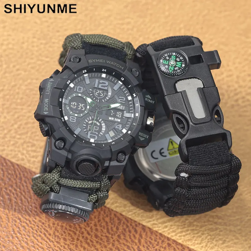Outdoor Adventure Watches - SHIYUNME мужские часы для выживания на