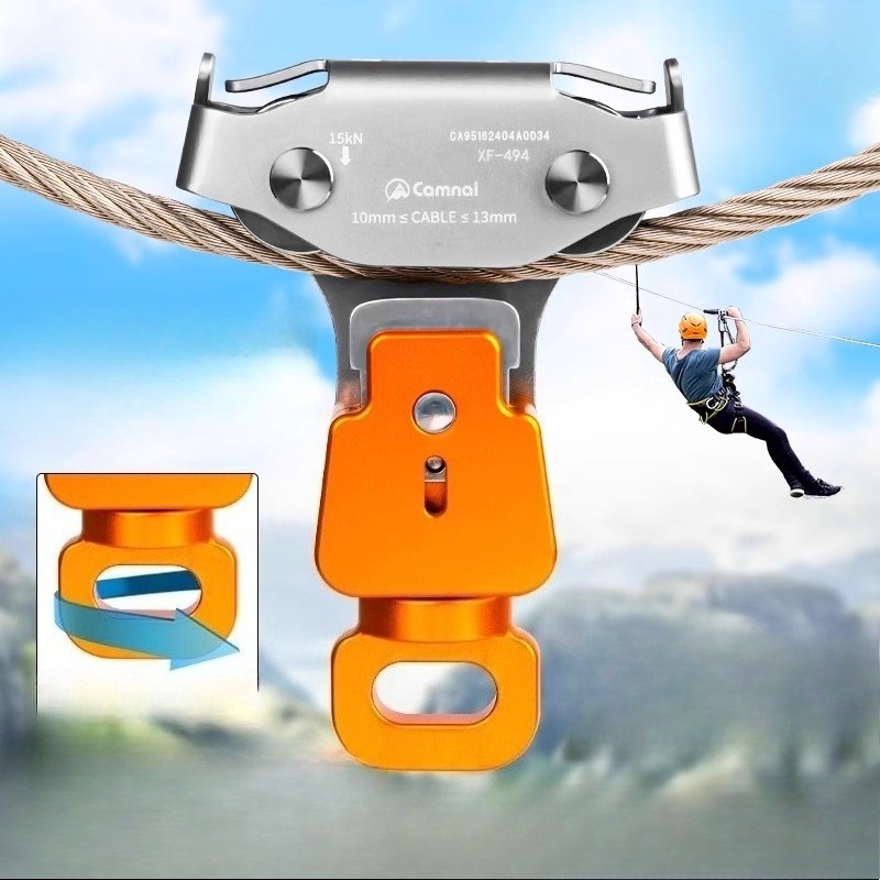 Outdoor Adventure Zipline - Уличный стальной тросовый блок-ролик для зиплайна,
