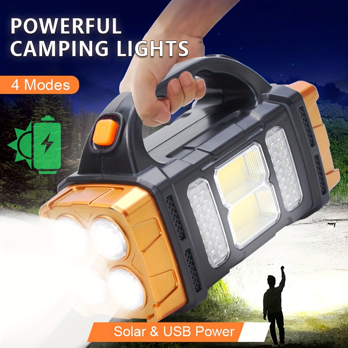 Outdoor Adventure Camp - Новый усовершенствованный перезаряжаемый мощный солнечный светодиодный